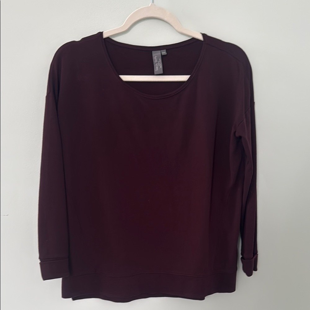 Sweaty Betty Purple Blouse Full Sleeve Relaxed Fit Style